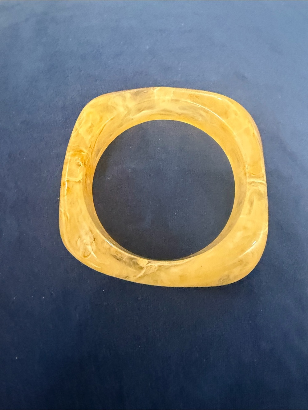 Marbled Amber Resin Bangle Bracelet